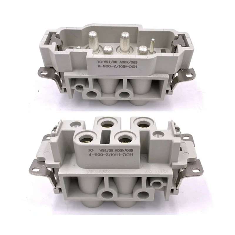 80A 4+2 பின் இன்செர்ட் ஹெவி டியூட்டி கனெக்டர்